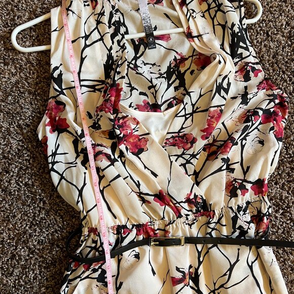 Kensie Japanese Cherry Blossom Tree Floral Print Dress with Pockets Size Small - Picture 10 of 12